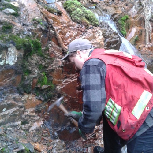 The Cardiac Creek showing in 2017 during site visit by Patrick McLaughlin