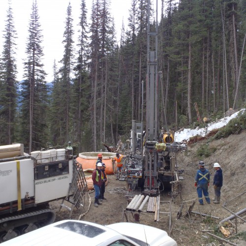 Geotechnical drilling at proposed portal site