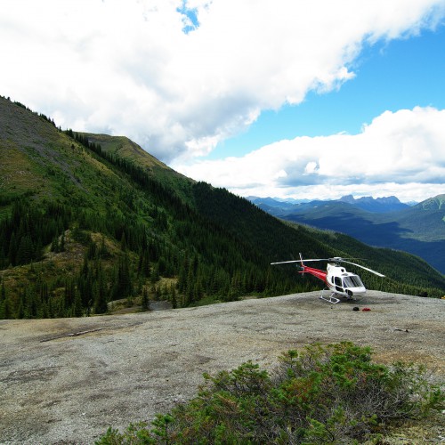 The barite kill zone on the Mt. Alcock property