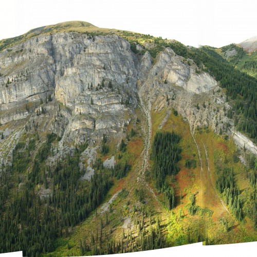 Prominent limestone outcrop and plateau on the Pie property