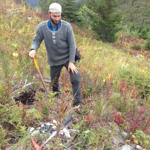 Prospecting on the Mt. Alcock property